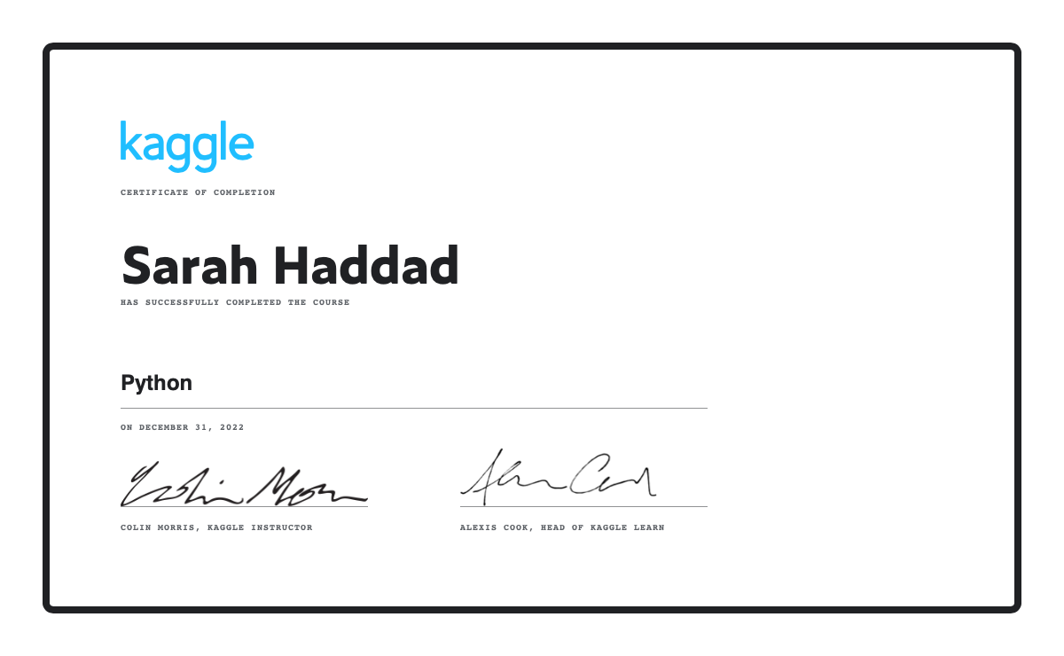 Python Certificate
